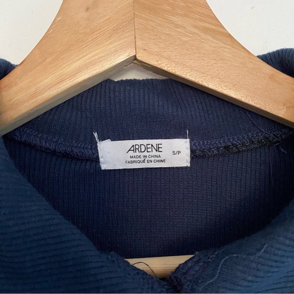 ARDENE | Navy blue polo longsleeve cropped - Picture 7 of 9